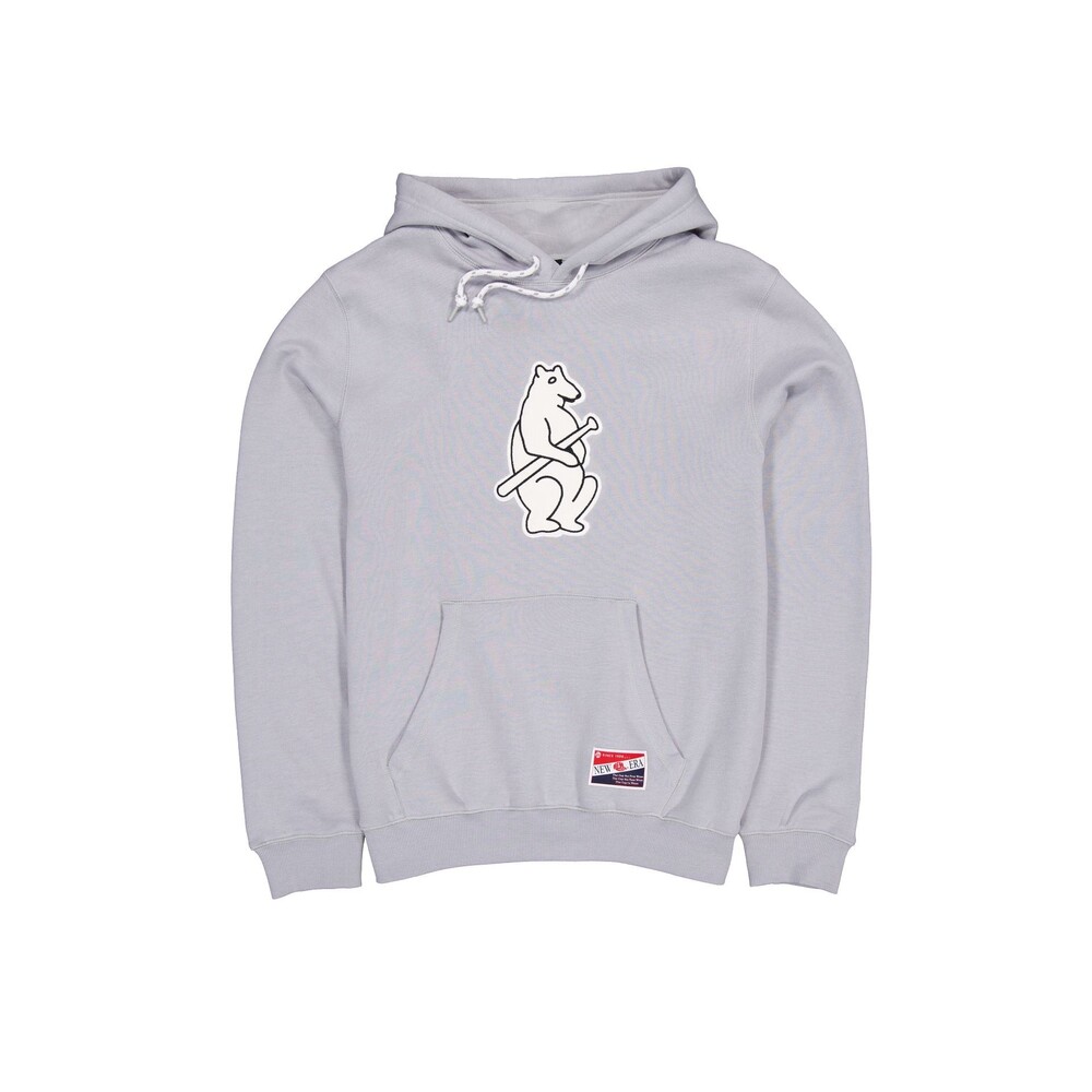 New Era Chicago Cubs Throwback Gray Hoodie - Size S